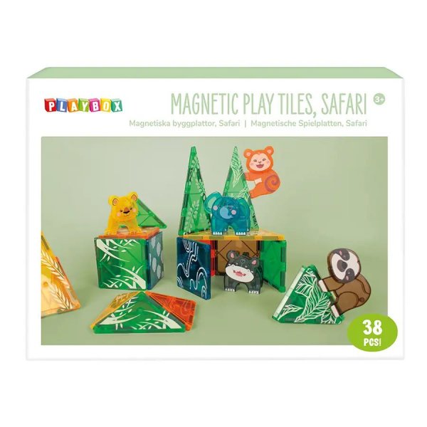 Magnetiska brickor Safari - 38 delar