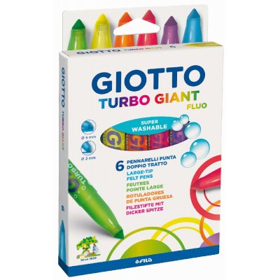 Tuschpenne Giotto Turbo Giant Flurocerande - 6-pak