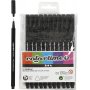 Colortime Fineliner Marker - svart - 12 stk