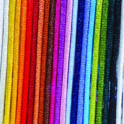 Satengsnor 2 mm - 50 meter - oransje Satengsnor 2 mm - 50 meter - oransje