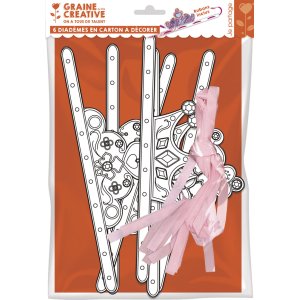 Pappersdiadem med band, 6-pack Pappersdiadem med band, 6-pack