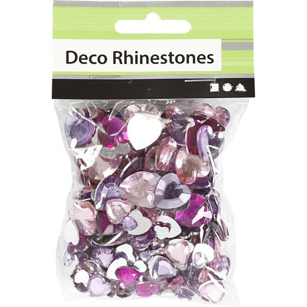 Rhinestones - lila - 6+10+14 mm - 252 st Rhinestones - lila - 6+10+14 mm - 252 st