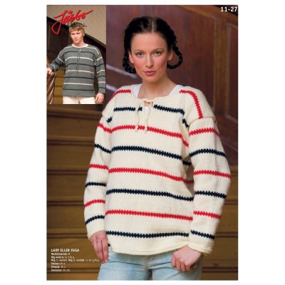 Strikkeopskrift - Jrbo garn pippi sweater 11-27