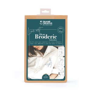 Broderikit för kläder med 8 minimalistiska mönster Broderikit för kläder med 8 minimalistiska mönster