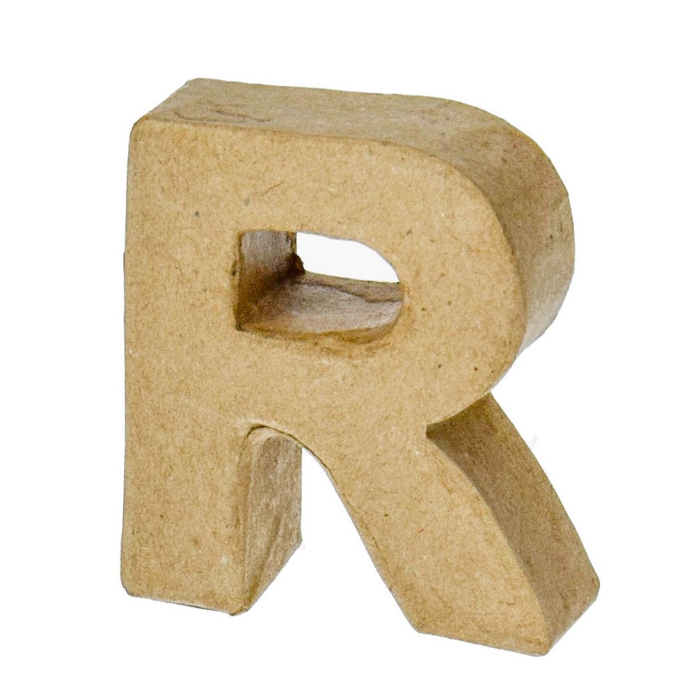 Dybe Papbogstaver 5x4,6x2 cm - R - Papfigurer, Papirartikler, Dekorationsrammer, Hobbymateriale, Håndværk