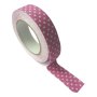 Tygtejp med klisterpunkter, rosa 15 mm x 5 m Tygtejp med klisterpunkter, rosa 15 mm x 5 m