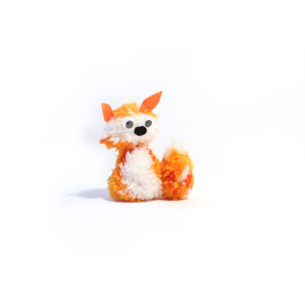 Gör-det-själv kit för pompom-räv Gör-det-själv kit för pompom-räv