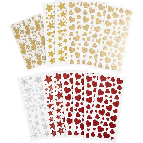 Glitterstickers - 8 ark Glitterstickers - 8 ark