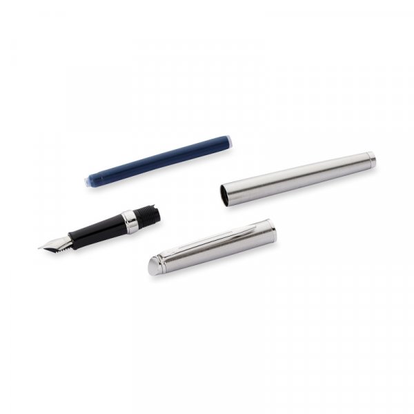 Reservoarpenna Waterman Hémisphère - Rostfritt stål Chrome Trim - Medium Blå Reservoarpenna Waterman Hémisphère - Rostfritt stål Chrome Trim - Medium Blå