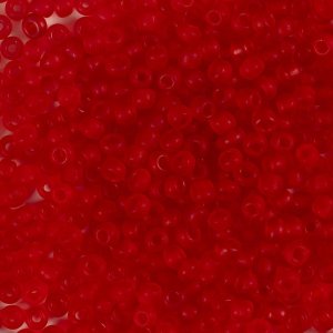Rocaillepärlor matta frozen 3 mm Röd 25 g Rocaillepärlor matta frozen 3 mm Röd 25 g