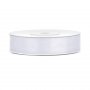 Satinband - 25 m - Vitt - Bredd: 12 mm