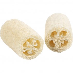 Naturlig Loofahsvamp 10 cm Ø 5,5–8 cm Ljusnatur 2 st Naturlig Loofahsvamp 10 cm Ø 5,5–8 cm Ljusnatur 2 st