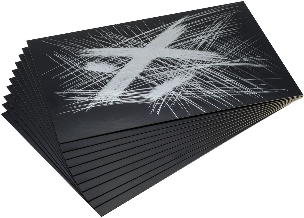 Scratch Foil Silver 10 -Pack - 229x152mm - Skrabekunst, Malersæt