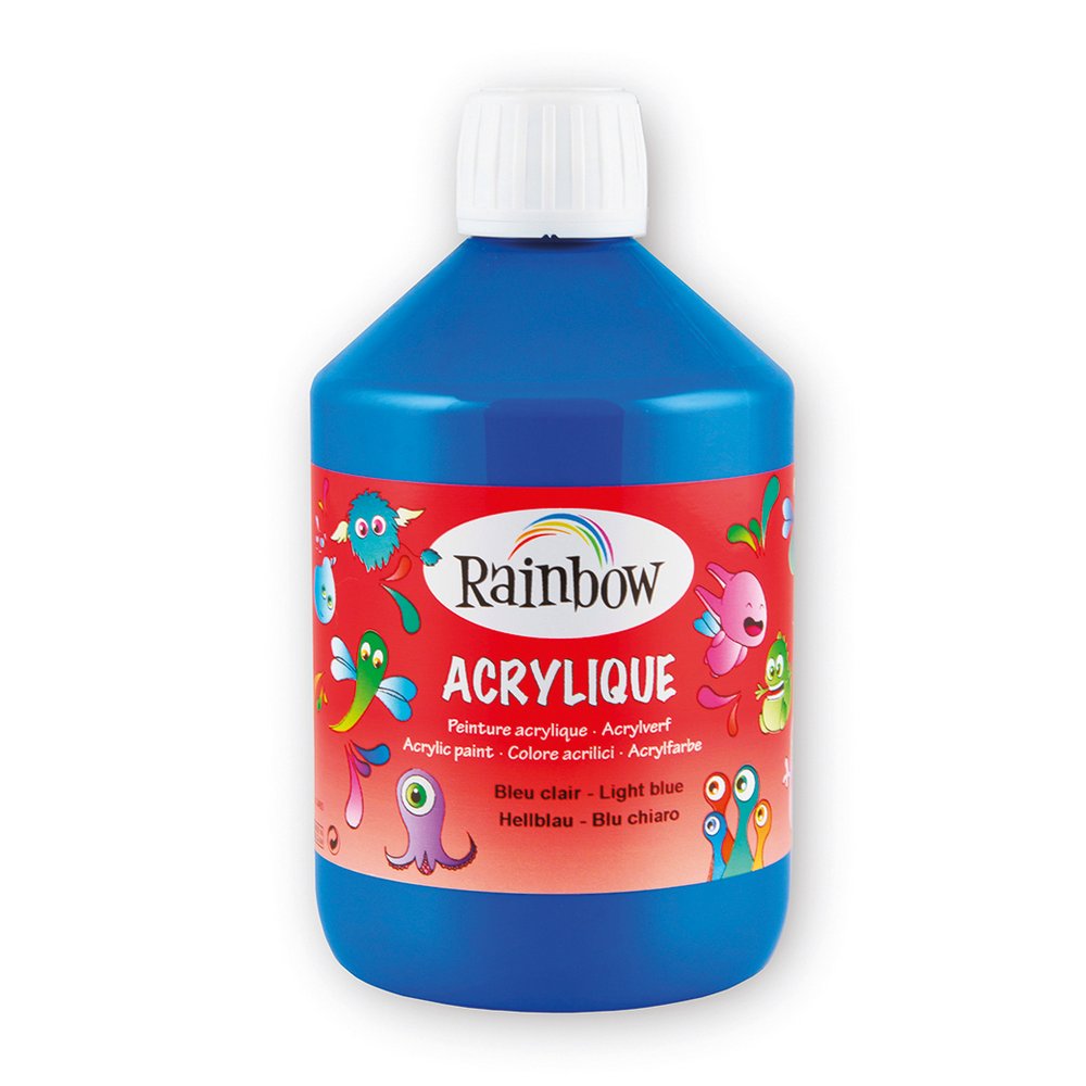 Akrylfärg Rainbow 500 ml - Ljusblå - Akrylfärger, Konstnärsfärger