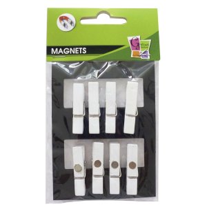 8 magnetiska klämmor vita 35 mm 8 magnetiska klämmor vita 35 mm