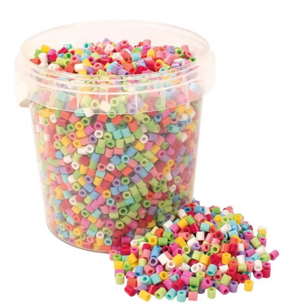 Rörpärlor i hink Happy Mix - 5000 st Rörpärlor i hink Happy Mix - 5000 st
