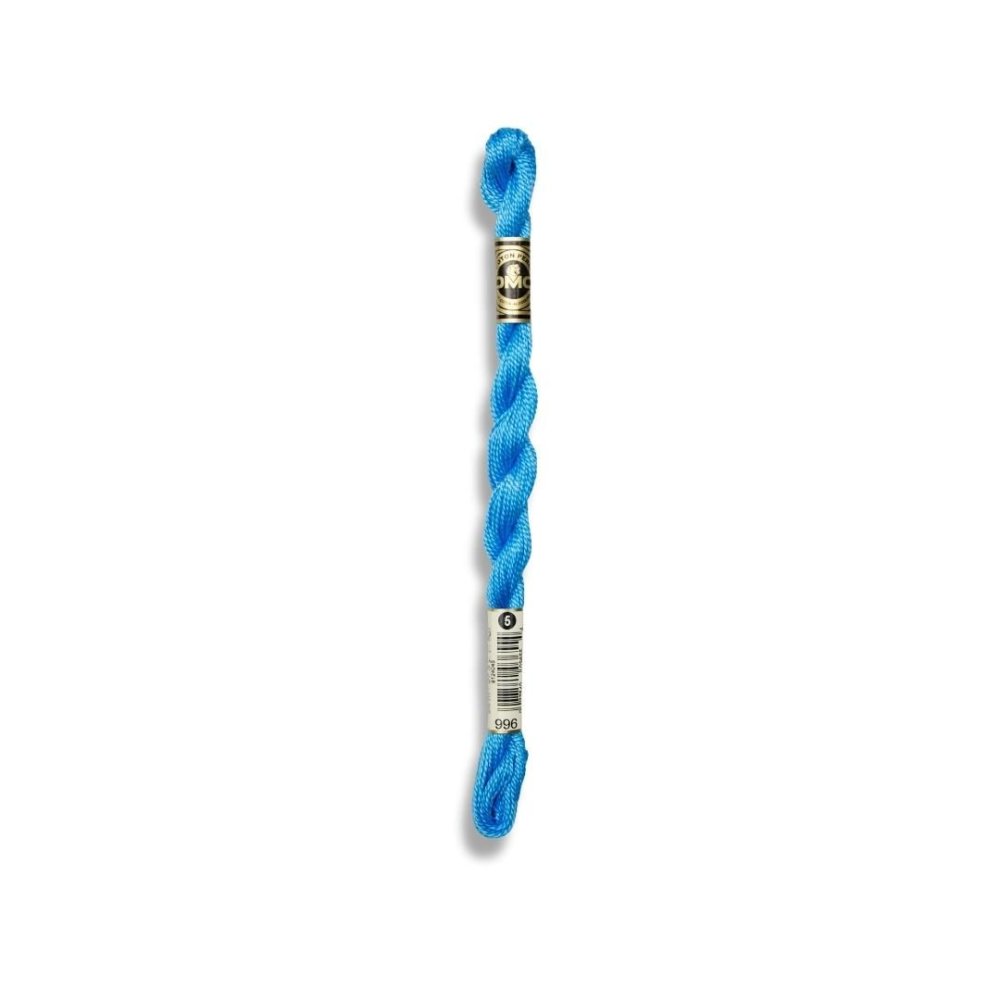 DMC Pearl Cotton Art. 115/5, 996 Medium Electric Blue - Broderigarn, Garn, Sticka & virka