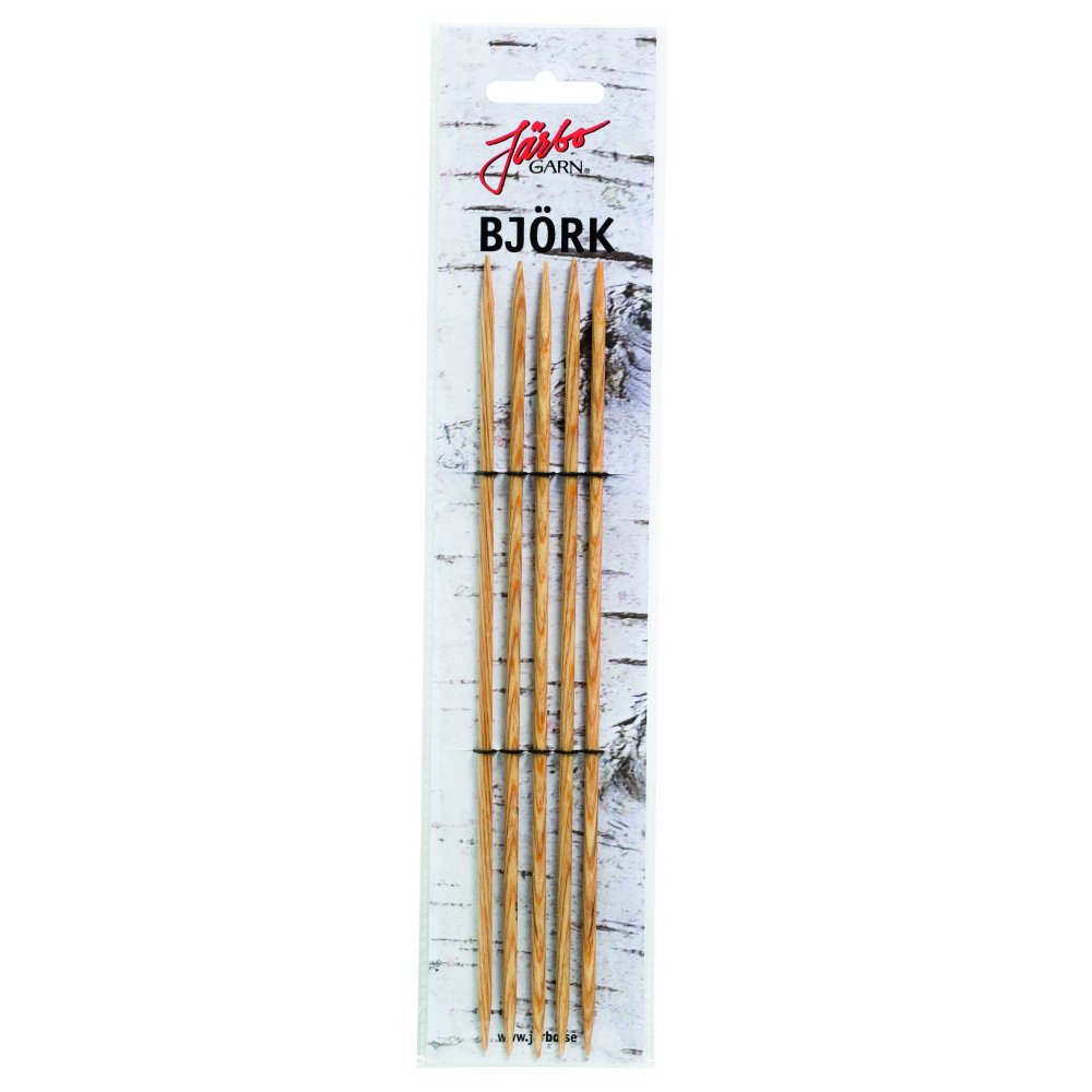Ermpinner Bjørk - 20cm/4,5mm - Strømpepinner, Strikkepinner, Strikking, Strikke, hekle, knyte & veve