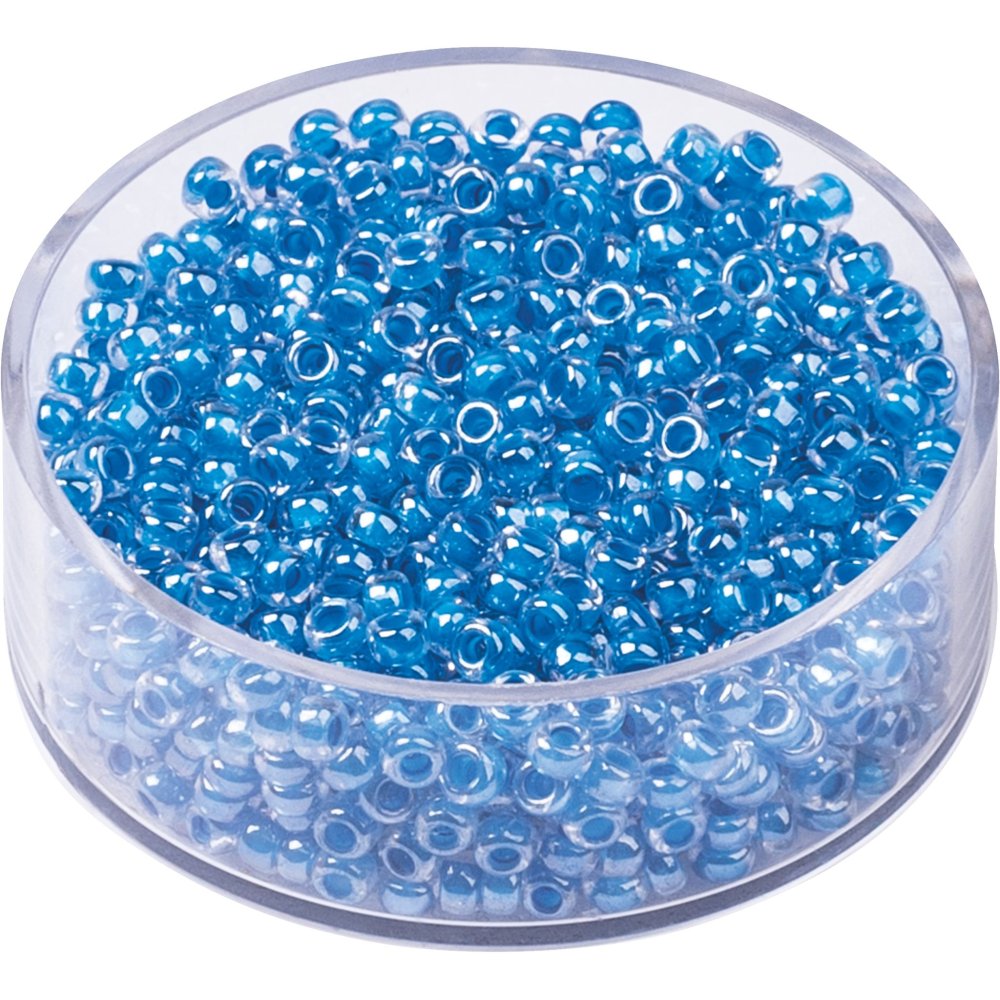 Bohemske rocailleperler 2,5 mm 17 g - Blå - Blandinger af rocaillesperler, Rocaillesperler, Håndværk