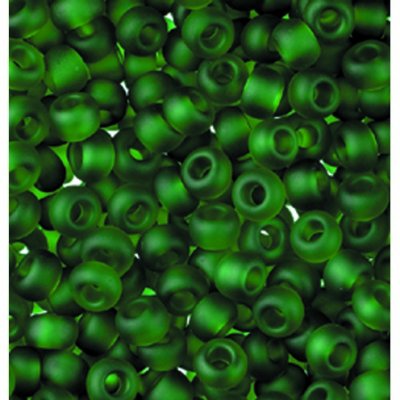 Rocaillespärlor matta genomskinliga ø 2,6 mm - mörkgrön