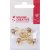 Set med 4 guldf�rgade karbinhakar med ringar, 12 mm