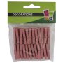 Set med 24 rosa träklämmor 2,5 cm Set med 24 rosa träklämmor 2,5 cm