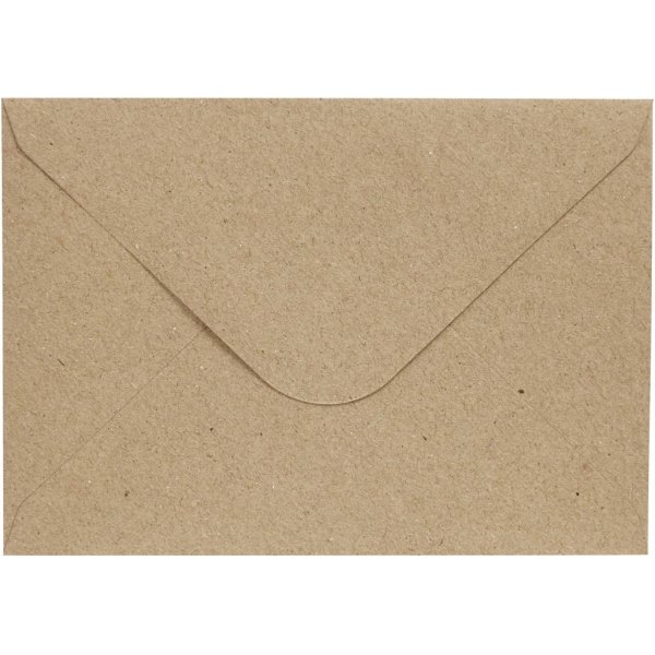 Kuvert - natur - 11,5 x 16 cm - 10 st Kuvert - natur - 11,5 x 16 cm - 10 st