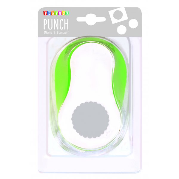 Stans cirkel uddkant 5 cm - Grön/vit Stans cirkel uddkant 5 cm - Grön/vit