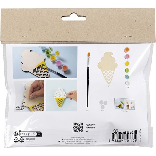 Mini DIY Kit Måla, mixade färger, Glasstrut Mini DIY Kit Måla, mixade färger, Glasstrut