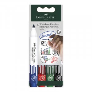 Whiteboardpennset - Faber-Castell - W20 4 pennor