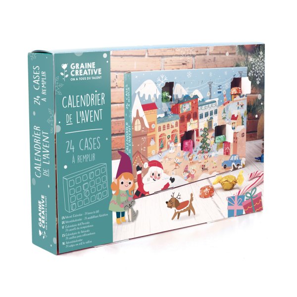 Adventskalender med 24 askar att fylla Adventskalender med 24 askar att fylla