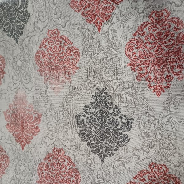 Vaxduk PVC röd svar blommning 140 cm Vaxduk PVC röd svar blommning 140 cm