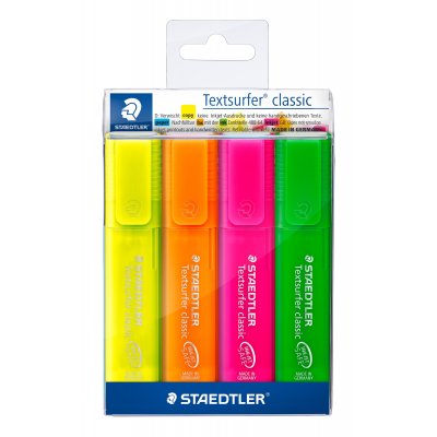 Highlighter Textsurfer Classic Rainbow - 4 penner