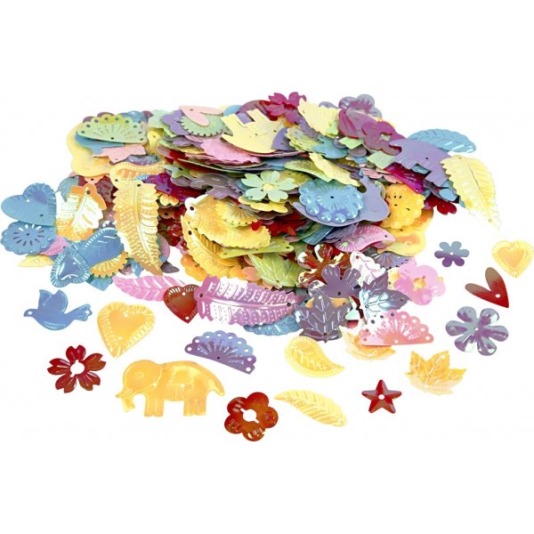 Paljetter - pärlemorsfärger - 30 g Paljetter - pärlemorsfärger - 30 g