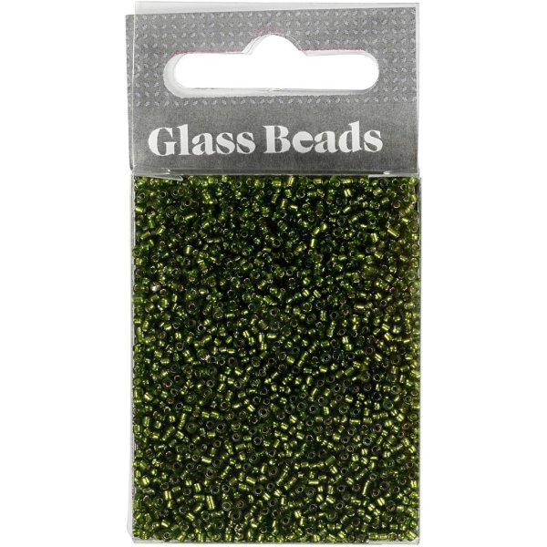 Rocaillepärlor 1,7 mm Gräsgrön 25 g Rocaillepärlor 1,7 mm Gräsgrön 25 g
