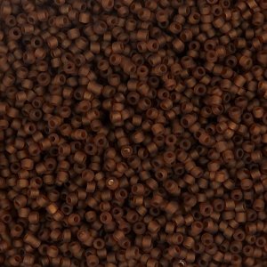 Rocaillepärlor matt frozen Brun 1,7 mm nr. 15/0 25 g Rocaillepärlor matt frozen Brun 1,7 mm nr. 15/0 25 g