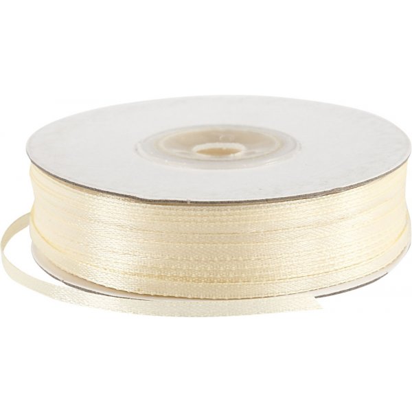 Satinband - råvit - B3 mm - 100 m Satinband - råvit - B3 mm - 100 m