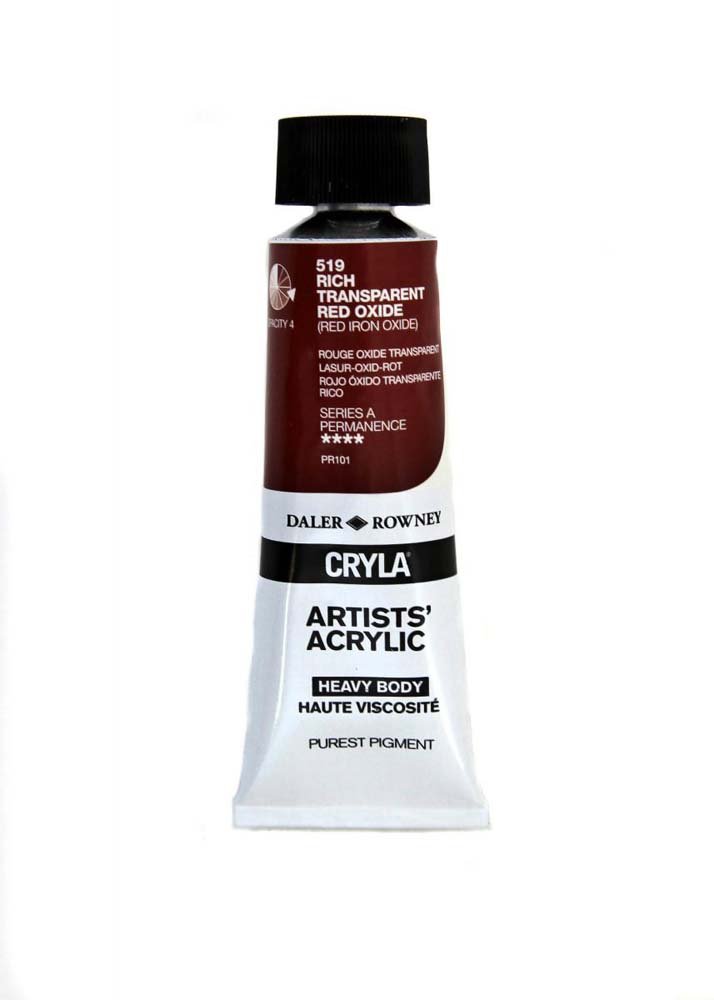 Akrylfärg Cryla 75ml - Rich Transparant Red Oxide - Akrylfärger, Konstnärsfärger