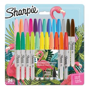 Fiberpennset Sharpie Flamingo - 24-pack - Osortertade frger