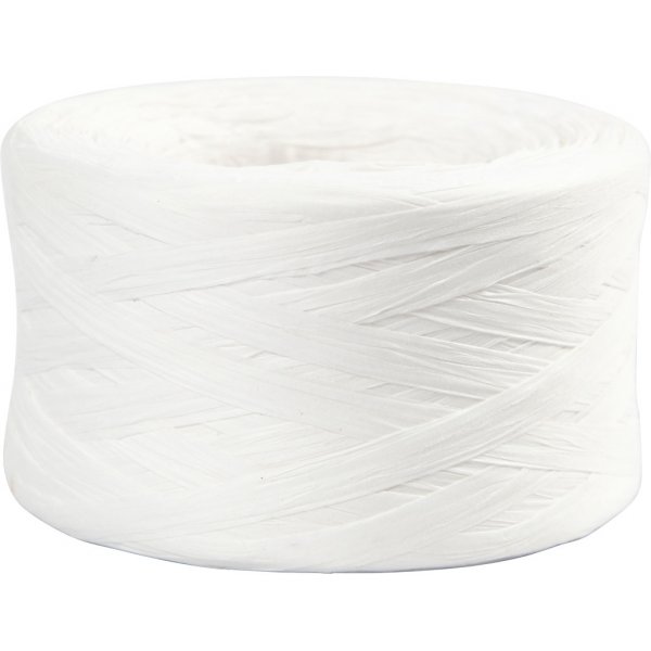 Raffia Pappersgarn - vit - 100 m Raffia Pappersgarn - vit - 100 m