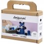 DIY-s�t amigurumi vaskebj�rn sort og bl� - 1 pakke.