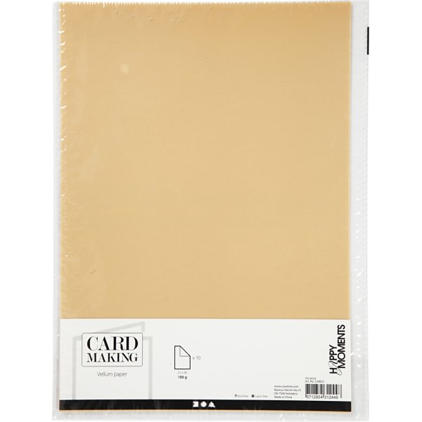 Vellumpapper - natur - A4 - 10 ark Vellumpapper - natur - A4 - 10 ark