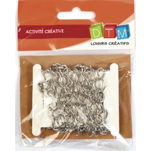 Silverfärgad kedja 1 meter, Ø 7 mm Silverfärgad kedja 1 meter, Ø 7 mm