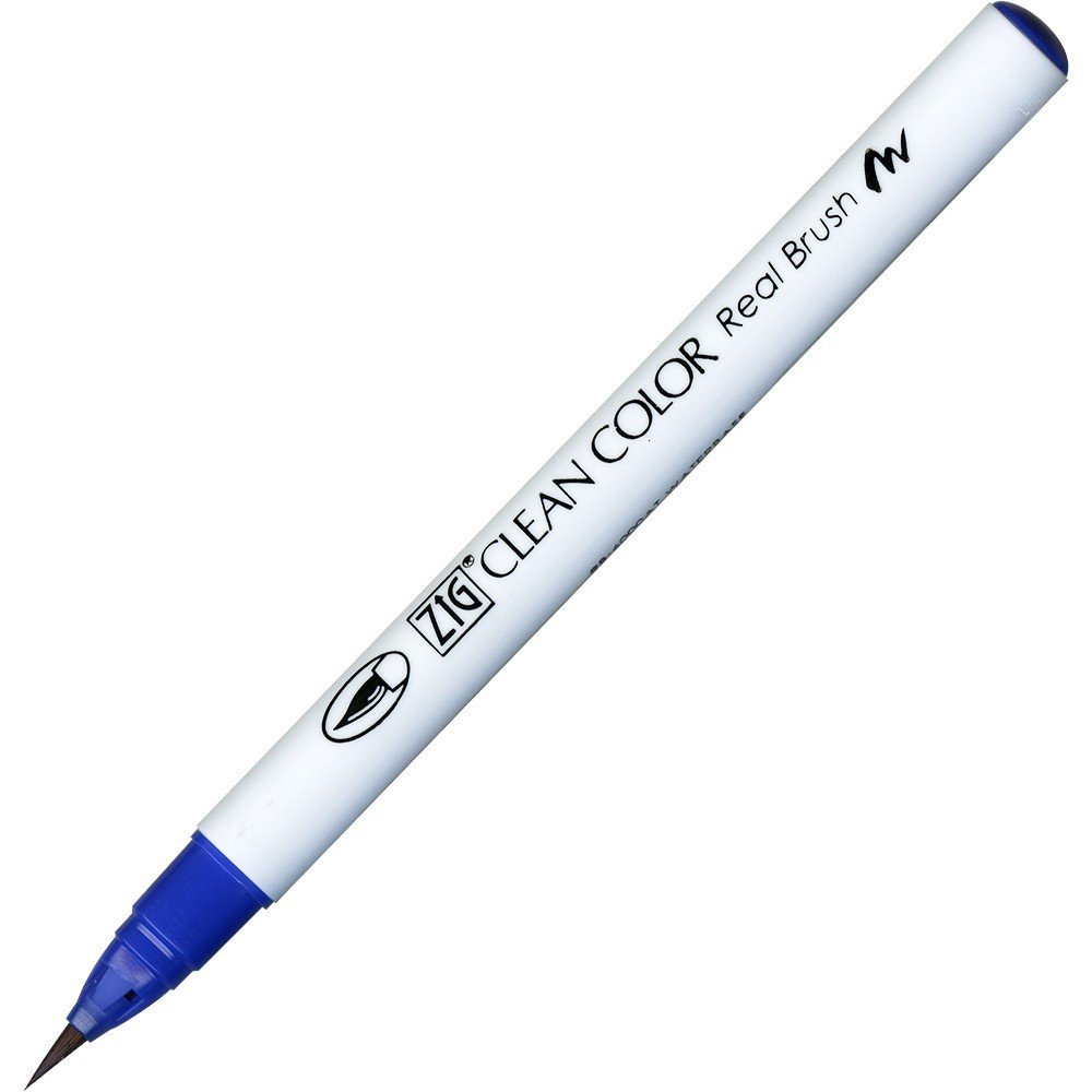 Penselpen ZIG Clean Color Real Brush - Blue (030) - Penselpenne, Penne, Penne, kridt & tusch