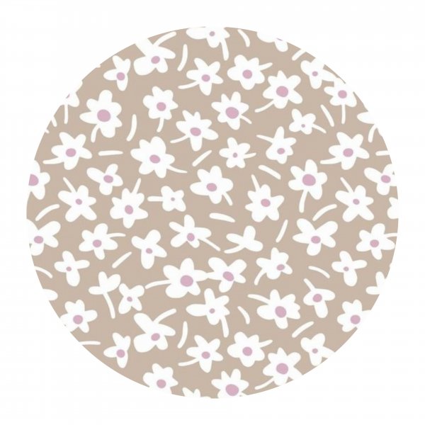 Vaxduk f�rdigsydd Happy days mocca rund 160 cm