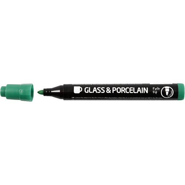 Tuschpennor för Glas och Porslin - semi opaque - 6 st Tuschpennor för Glas och Porslin - semi opaque - 6 st