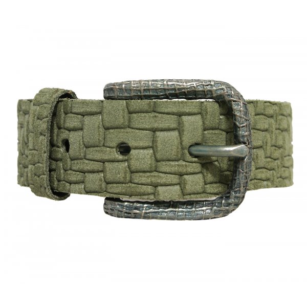 Damebælte i krokodillemønstret kohud Damebælte i krokodillemønstret kohud