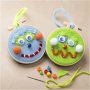 Broderisett Mini Ansikter Bl�/Gr�nn - 2 dekorasjoner
