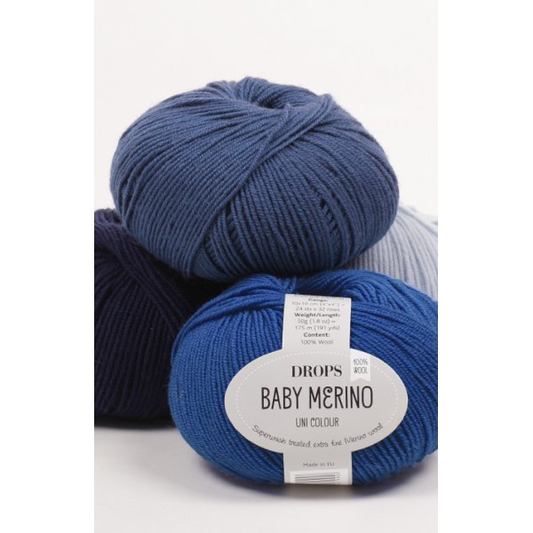 Drops Baby Merino garn - 50g (ca 40 olika färgval) Drops Baby Merino garn - 50g (ca 40 olika färgval)