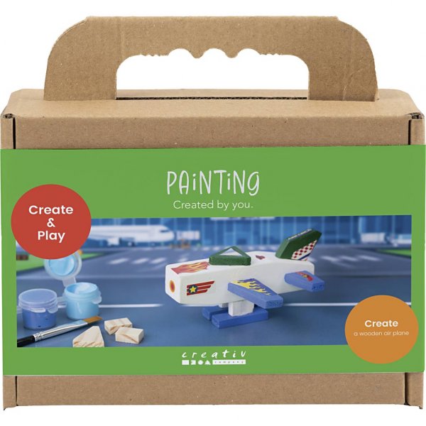 Mini DIY Kit M�la & Bygga Flygplan Bl�/Gr�n Harmoni 1 st